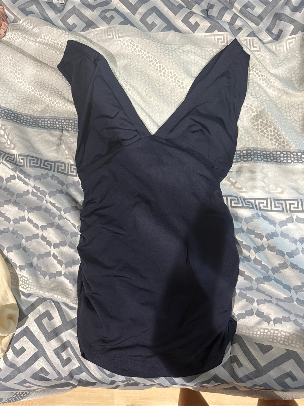 SHEIN Navy V-Neck Intimate Chemise Tank